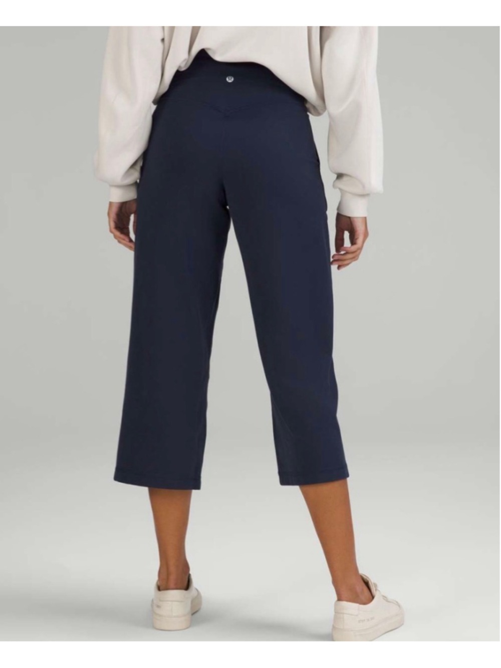 Women's Lululemon Align High-Rise Wide Leg Crop Pants 8 Navy